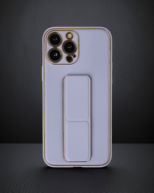 Apple İphone 13 Pro Max Kılıf Coco Deri Standlı Kapak - Lila
