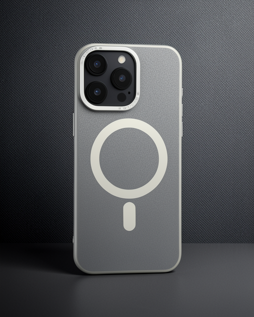 Apple İphone 15 Pro Max Kılıf Lodos Magneticsafe Mat Kapak - Titan Gri