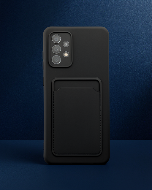 Samsung Galaxy A72 Kılıf Kelvin Kartvizitli Silikon - Siyah