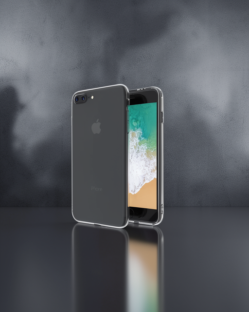 Apple İphone 8 Plus Kılıf Deluxe 2mm Şeffaf Silikon