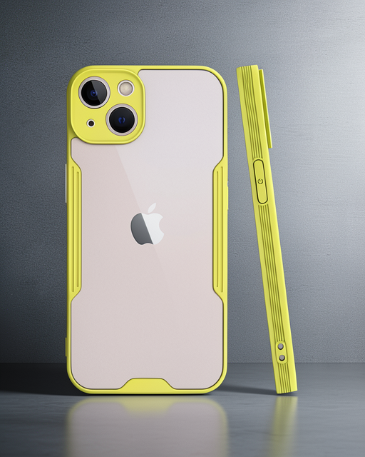 Apple İphone 14 Plus Kılıf Platin Silikon - Sarı