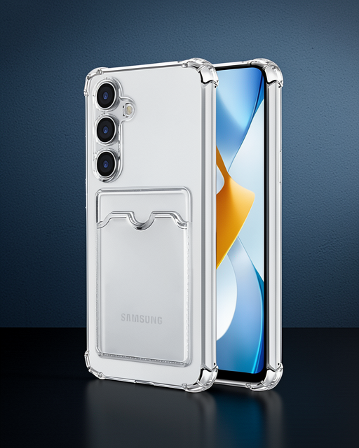 Samsung Galaxy S24 Plus Kılıf Kart Şeffaf Silikon - Şeffaf