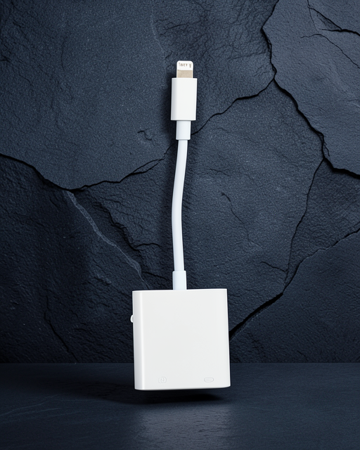 Apr22 Iphone Otg 2in1 - Beyaz