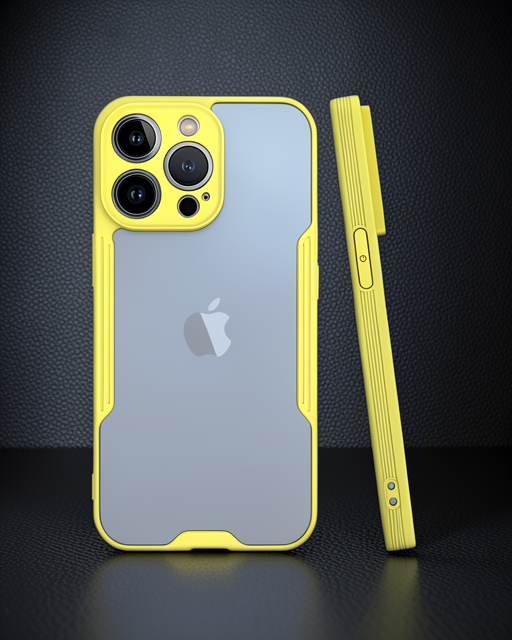 Apple İphone 14 Pro Max Kılıf Platin Silikon - Sarı