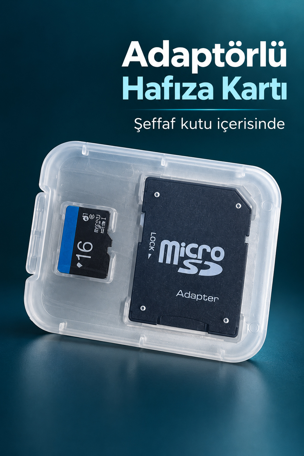 16 GB MicroSD Hafıza Kartı Adaptör ve Şeffaf Kutulu