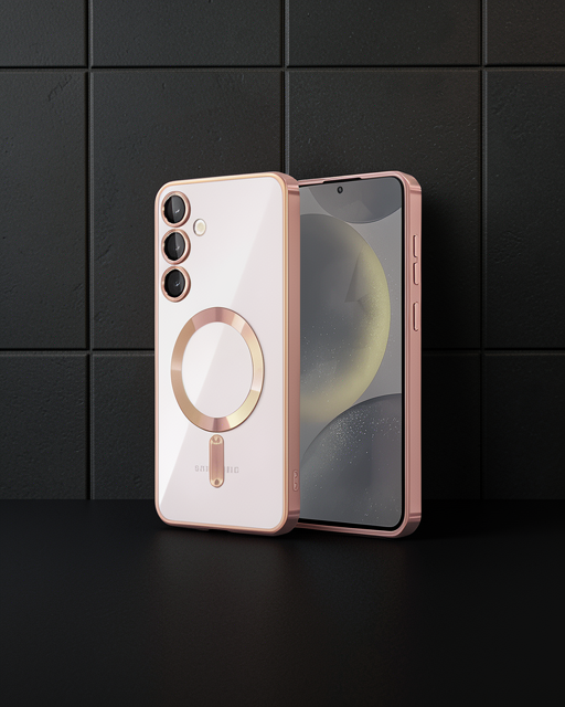 Samsung Galaxy S24 Kılıf Kross Magneticsafe Kapak - Rose