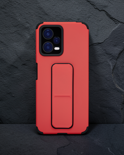 Xiaomi Poco X5 5g Kılıf Mega Standlı Silikon - Pudra