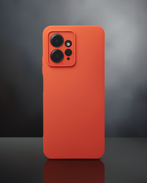 Xiaomi Redmi Note 12 4g Kılıf Nano İçi Kadife Silikon - Turuncu