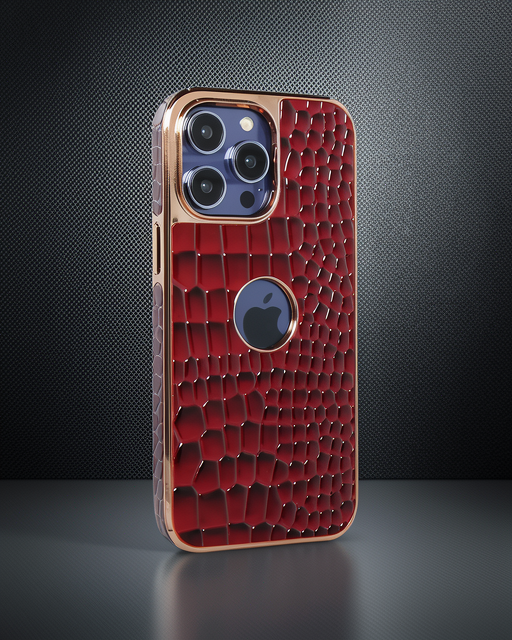 Apple İphone 13 Pro Max Kılıf Snake Kapak - Bordo