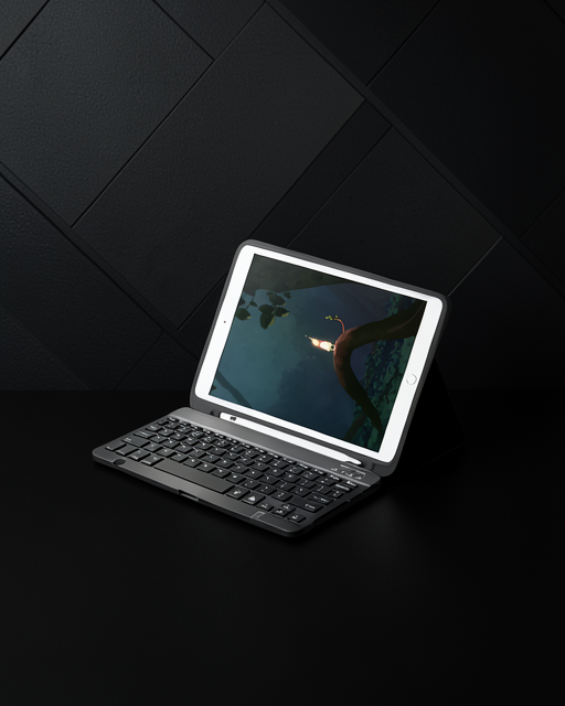 Apple İpad Pro 11 (2024) Kılıf Kc01 Smart Klavyeli Tablet Kılıfı - Siyah