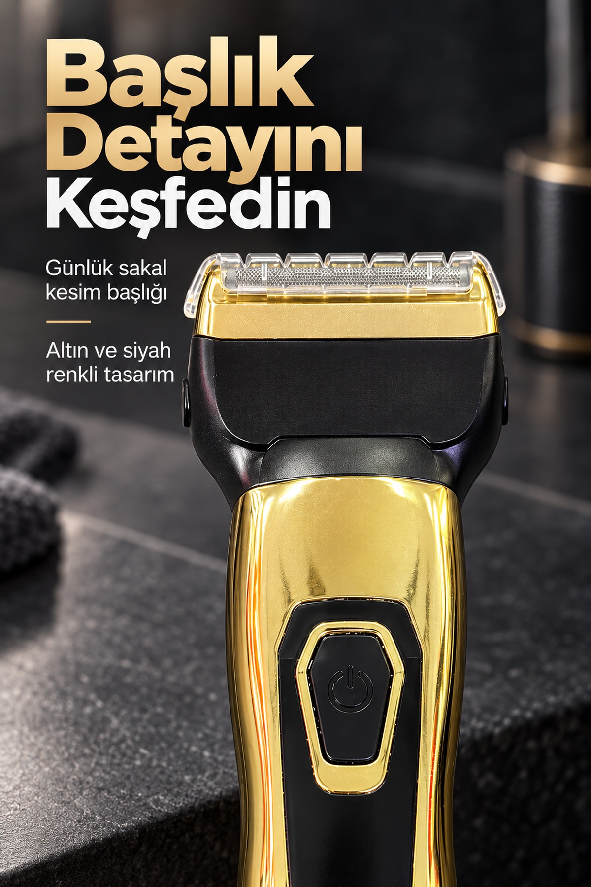 Saç Sakal Tıraş Makinesi Üç Değiştirilebilir Başlıklı