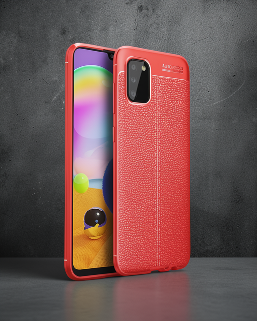 Samsung Galaxy A02s Kılıf Auto Focus Kapak - Kırmızı