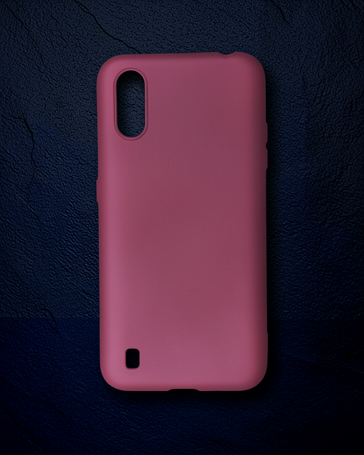 Samsung Galaxy A01 Kılıf First Silikon - Mürdüm