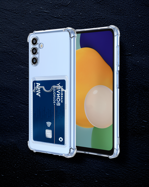Samsung Galaxy A26 Kılıf Kart Şeffaf Silikon - Şeffaf