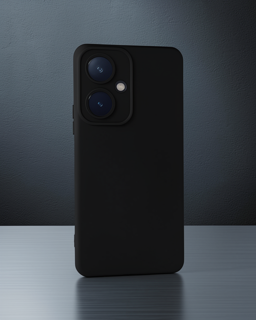 Vivo Y27 Kılıf Nano İçi Kadife Silikon - Siyah