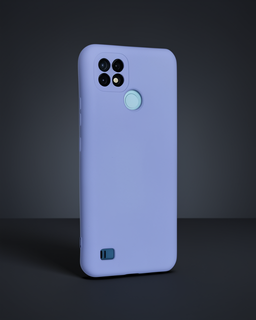 Realme C21 Kılıf Nano İçi Kadife Silikon - Lila