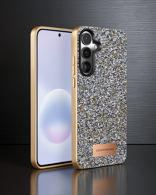 Onegif Samsung Galaxy A57 5g Bright Simli Kapak - Gold