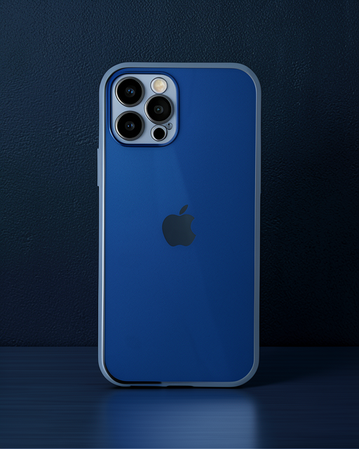 Apple İphone 12 Pro Kılıf Razer Lensli Silikon - Lacivert