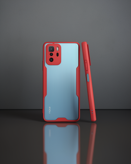 Xiaomi Poco X3 Gt Kılıf Platin Silikon - Kırmızı