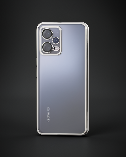 Xiaomi Redmi Note 12 Pro 5g Kılıf Razer Lensli Silikon - Gümüş
