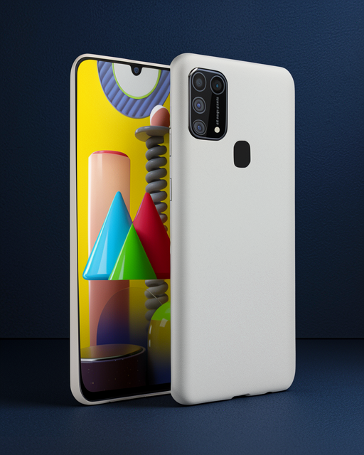 Samsung Galaxy M31 Kılıf Nano İçi Kadife Silikon - Pudra