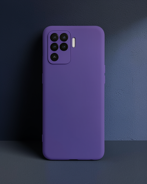 Oppo Reno 5 Lite Kılıf Nano İçi Kadife Silikon - Mor