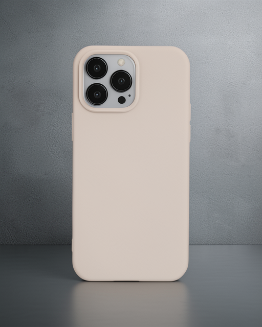 Apple İphone 14 Pro Kılıf Nano İçi Kadife Silikon - Pudra