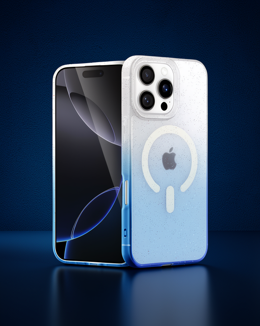 Apple İphone 16 Pro Pummel Shiny Magsafe Kapak - Mavi