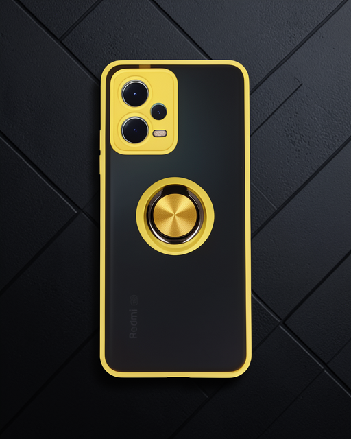 Xiaomi Redmi Note 12 5g Kılıf Montreal Yüzüklü Silikon Kapak - Sarı