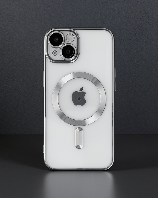 Apple İphone 14 Kılıf Kross Magneticsafe Kapak - Gümüş