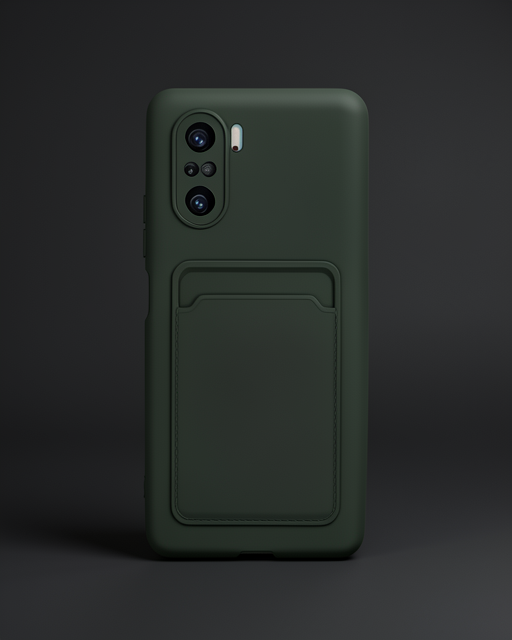 Xiaomi Mi 11i Kılıf Kelvin Kartvizitli Silikon - Koyu Yeşil