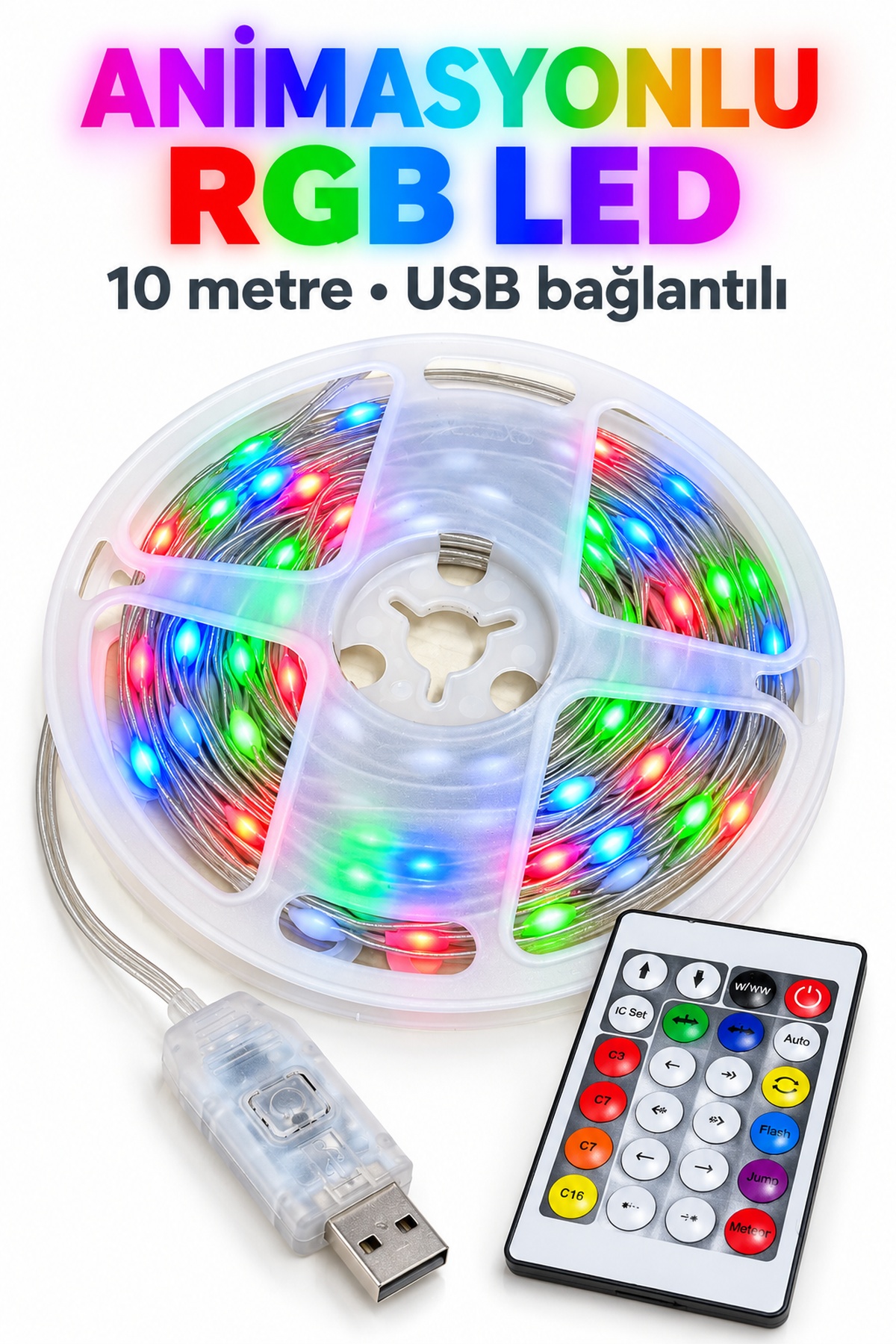 10 Metre Kumandalı Led