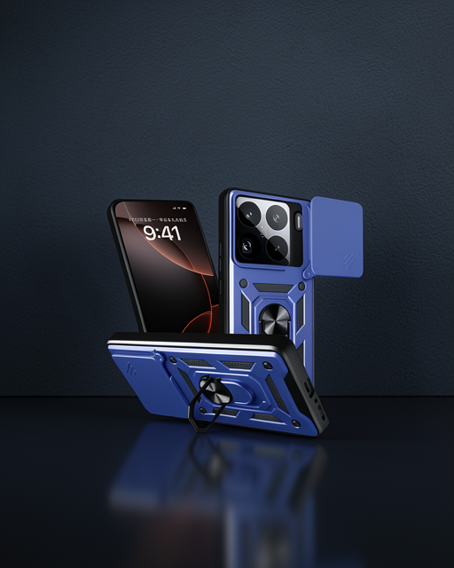 Xiaomi Mi 15 Pro Kılıf Pars Lens Yüzüklü Silikon - Lacivert