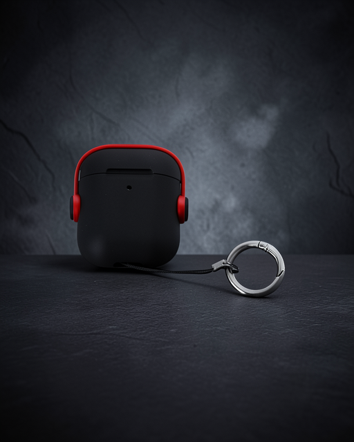 Apple Airpods 2 (2.nesil) Cool Kılıf - Siyah-kırmızı