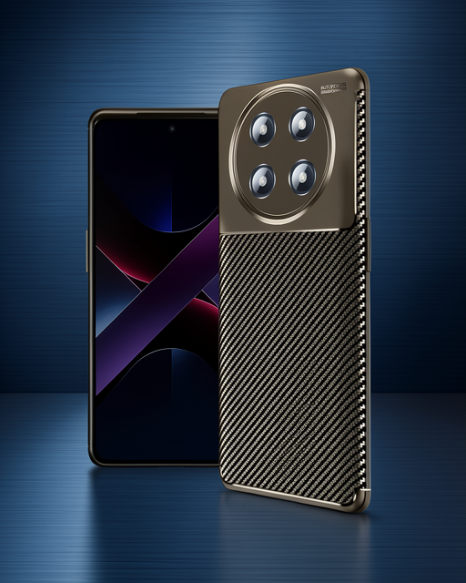 Honor Magic 7 Lite Kılıf Auto Focus Karbon Kapak - Kahverengi