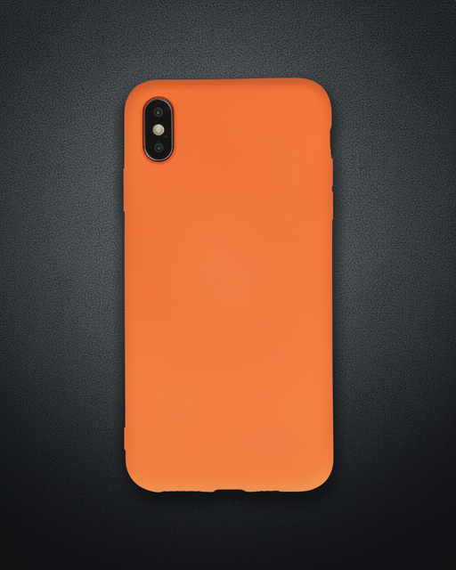 Apple İphone X Kılıf Nano İçi Kadife Silikon - Turuncu