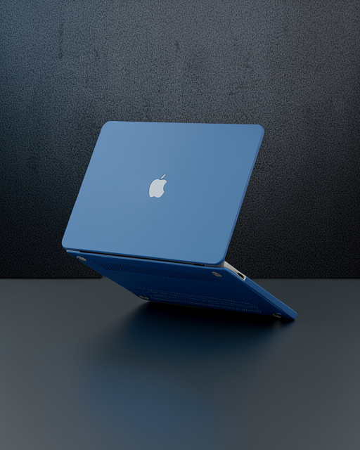Apple Macbook Pro 13 2021 Macbook Buzlu Kapak - Mavi