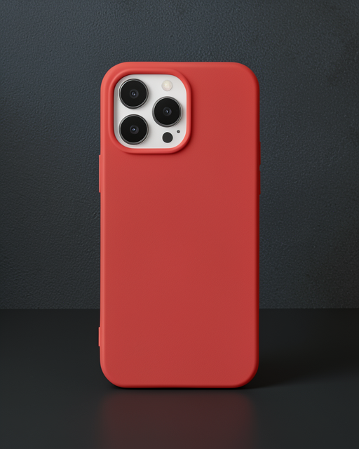 Apple İphone 14 Pro Max Kılıf Nano İçi Kadife Silikon - Kırmızı