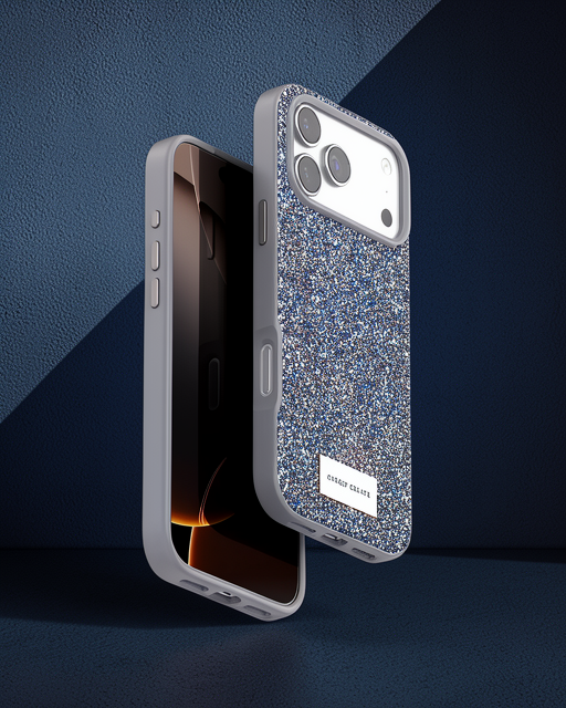 Onegif Apple İphone 17 Pro Bright Simli Kapak - Gümüş