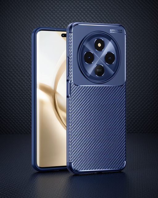 Tecno Spark 30c Kılıf Auto Focus Karbon Kapak - Lacivert