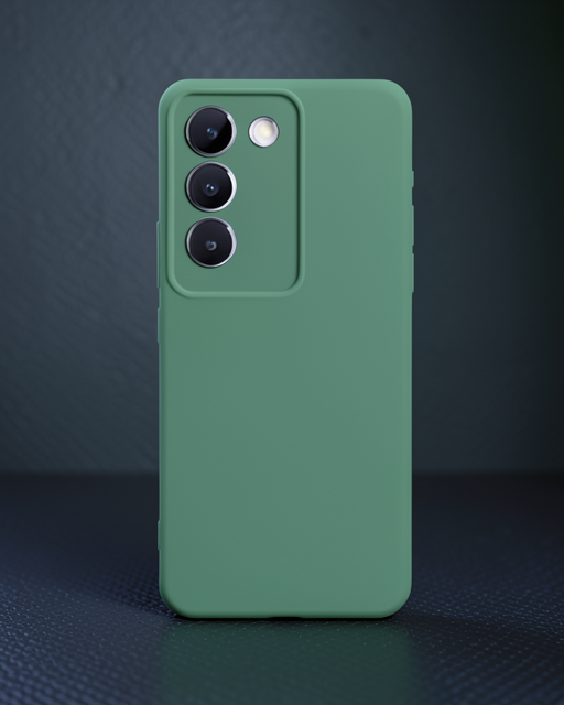 Vivo V30 Lite 4g Kılıf First Silikon - Koyu Yeşil