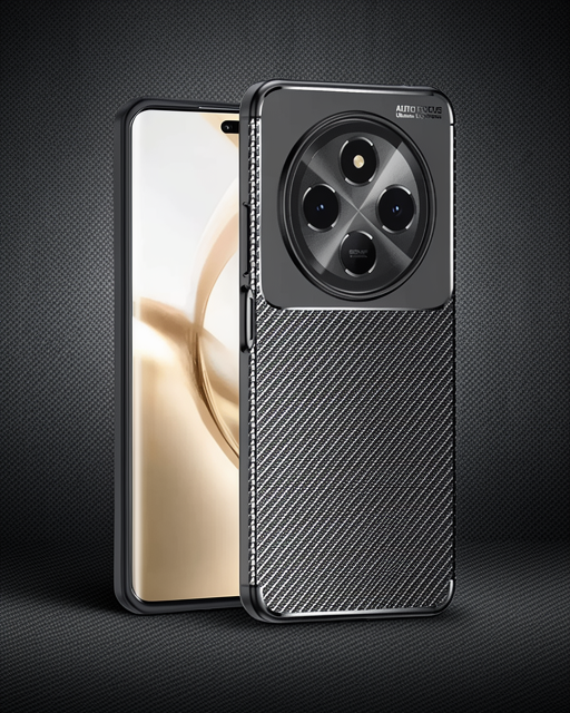 Tecno Spark 30c Kılıf Auto Focus Karbon Kapak - Siyah
