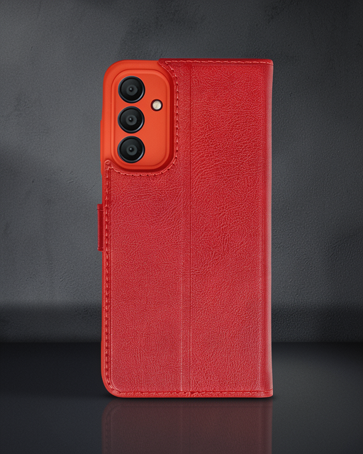 Samsung Galaxy M15 Kılıf Trend S Plus Kapaklı Kılıf - Kırmızı