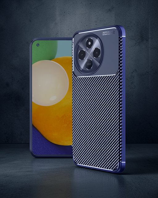 Tecno Spark 30 Pro Kılıf Auto Focus Karbon Kapak - Lacivert