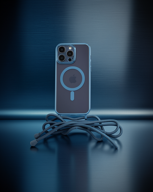 Apple İphone 12 Pro Kılıf Divo Lazer Askılı Magsafe Kapak - Sierra Blue