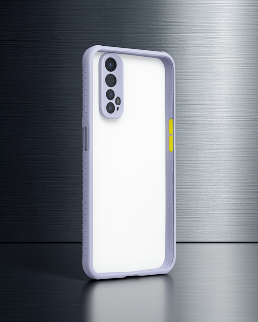 Realme 7 Kılıf Miami Şeffaf Silikon - Lila