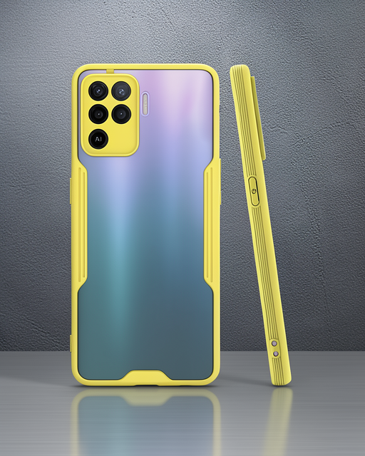 Oppo Reno 5 Lite Kılıf Platin Silikon - Sarı