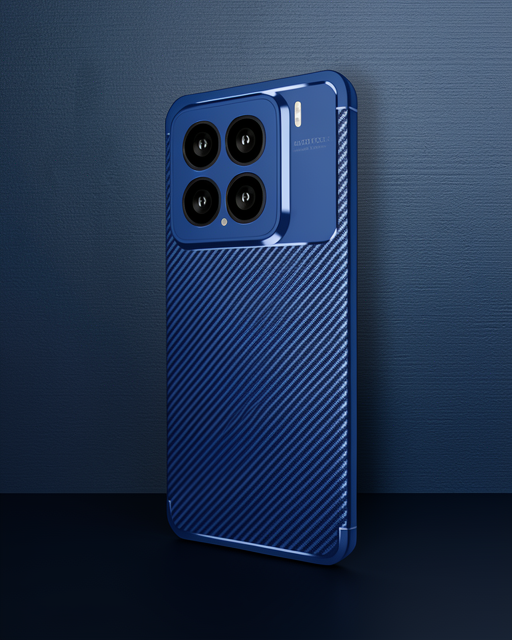 Xiaomi Mi 15 Kılıf Auto Focus Karbon Kapak - Lacivert