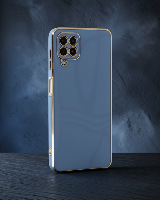 Samsung Galaxy A22 Kılıf Volet Silikon - Mavi