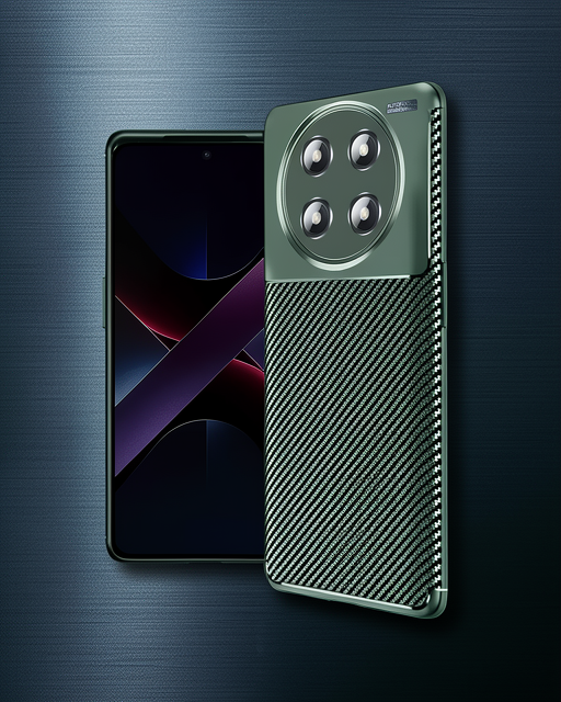 Honor Magic 7 Lite Kılıf Auto Focus Karbon Kapak - Koyu Yeşil